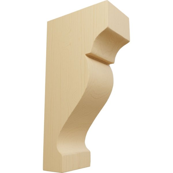 Ekena Millwork 1 3/4"W x 3"D x 6"H Mini Dearborn Wood Corbel, Alder CORW02X06X03DRAL